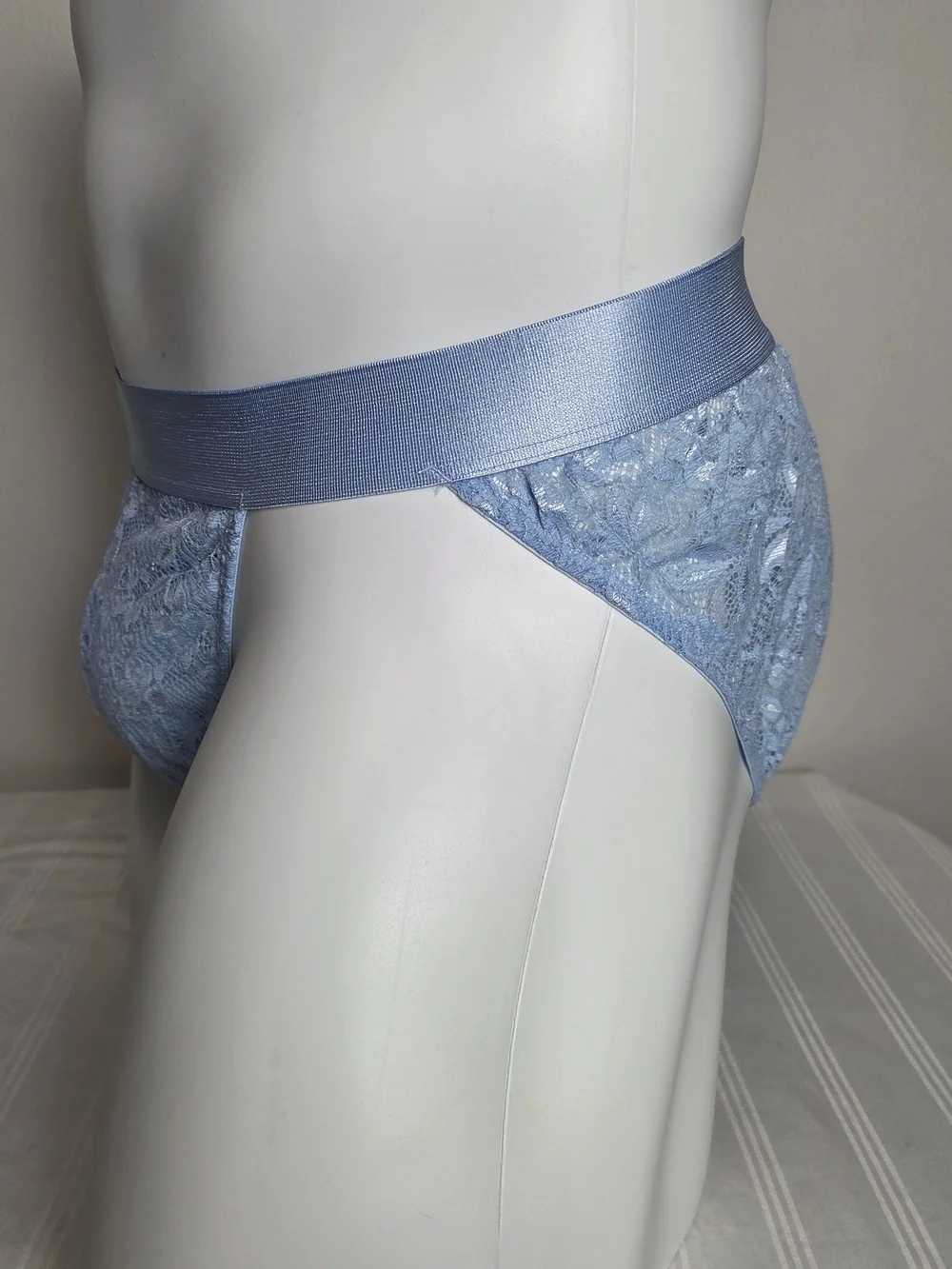 Cosabella Light Blue Lace Men's Jockstrap